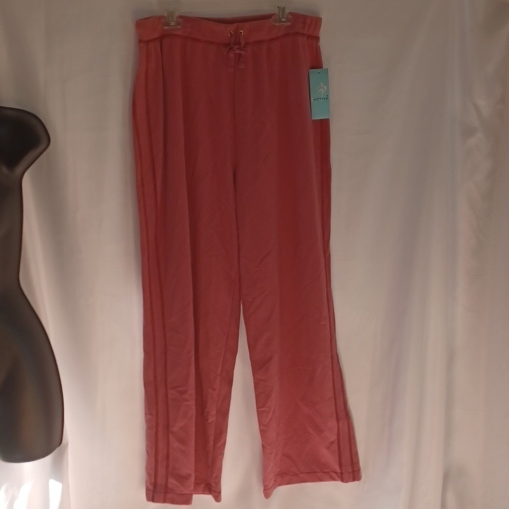 IActive Jogging Pants, drawstring waist, Mauve, side trim, NWT